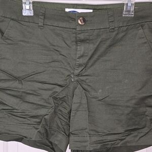 Old Navy Black Flat Front Shorts Casual Cotton Twill